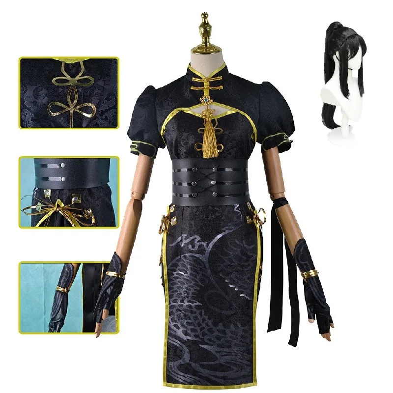 

Game Naraka: Bladepoint Viper Ning Cosplay Costume Aldult Woman Sexy Top Dress Bottom Pants Wig Halloween Party Anime Suit