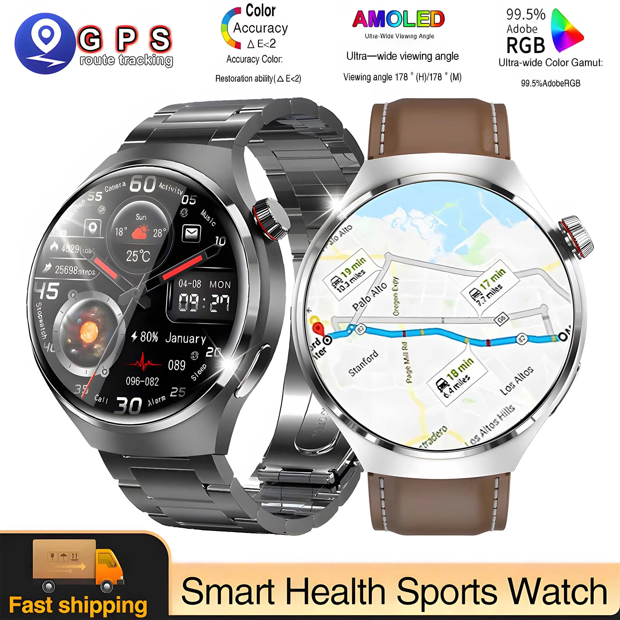 

2024 New for Original Huawei Watch GT4 Pro Smart Watch Man GPS Sport Tracking Heart Rate Blood Pressure Waterproof Fitness Watch