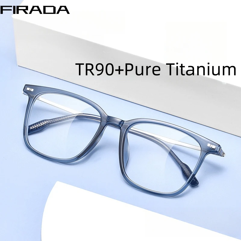 

FIRADA Fashion Comfortable Glasses Vintage Ultra Light Plus Size Eyeglasses Optical Prescription Eyewear Frame Men Women BV3017B