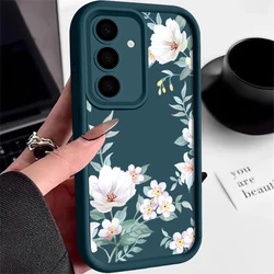Fresh Flower Phone Case - Stylish Floral Cover for Galaxy S23+ (A747 Blue)