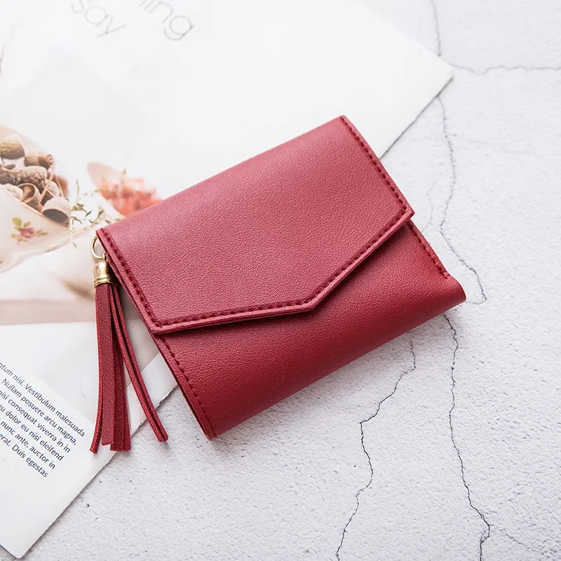 

2021 Women Fashion Wallets Small PU Leather Purse Ladies Card Bag For Women Female Purse Money Clip Coin wallet