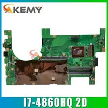 G750jya 2d interface I7-4860HQ cpu mainboard para asus g750jz g750jy g750j computador portátil placa-mãe 60nb04k0 100% testado frete grátis