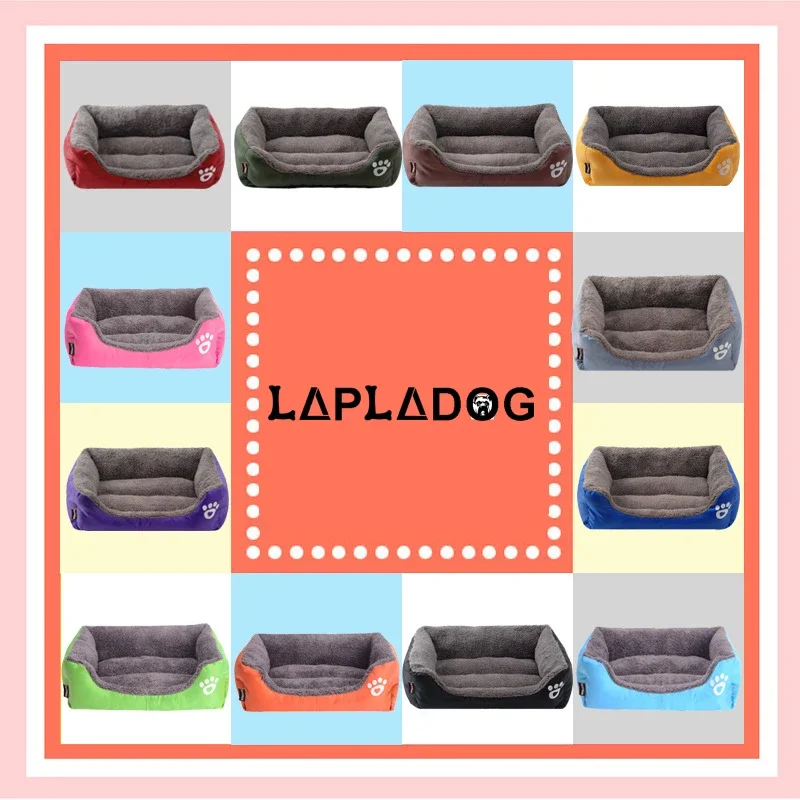 LAPLADOG Small Medium Dog Bed Cushion Luxury Pet Dogs Kennel House Puppy Cat bed 9 Colors Available Animals Supplies ZL374