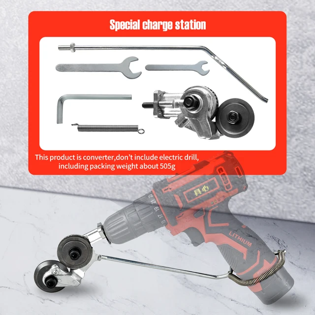 Metal Sheet Cutter Electric Drill Plate Cutter Free Cutting Tool Nibbler Sheet Metal Cut Plate