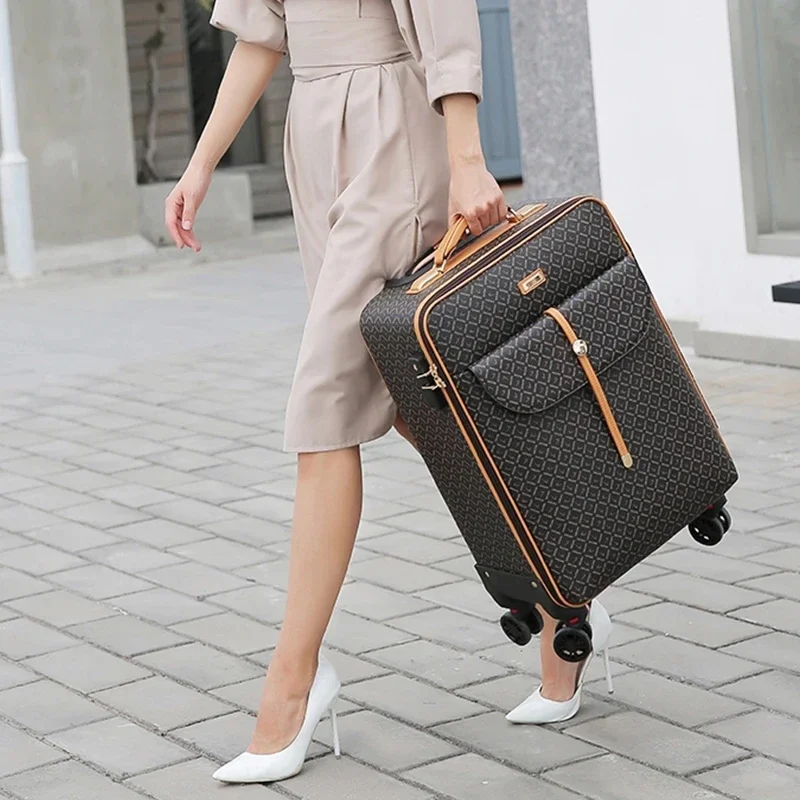 Fashion Vintage Suit Luggage With Handbag 16 Inch Suitcase 20