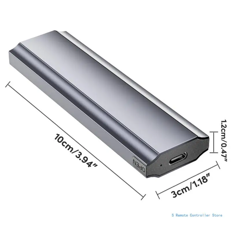 M.2 NVMe SSD Enclosure, 10Gbps USB 3.1 to m.2 SSD Enclosure Adapter Aluminum Alloy External NVMe