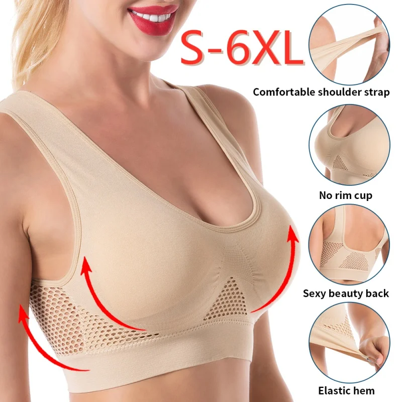 Pack 6 Bralettes Sin Aros HBselect Para Mujer - Microfibra Sin Costuras, Acolchados Extraíbles - Cómodos Para Día, Dormir, Yoga - 90% Nylon, 10% Spandex