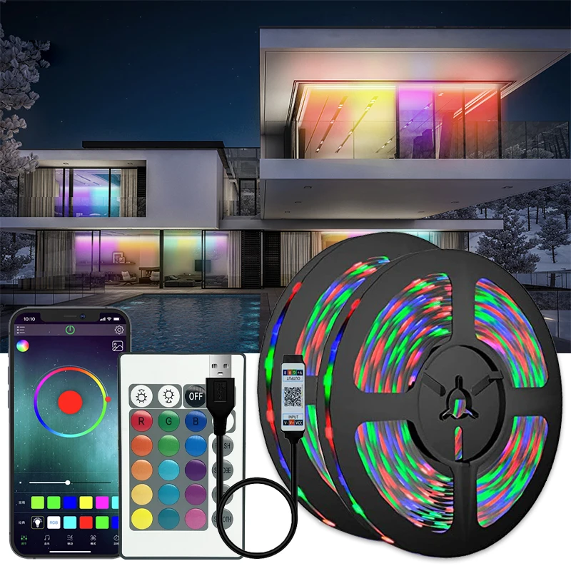 Brazil LED Strip RGB USB 2835 Bluetooth Infrared control Flexible Lamp Ribbon TV Desktop Screen BackLight Diode Tape Decoration |