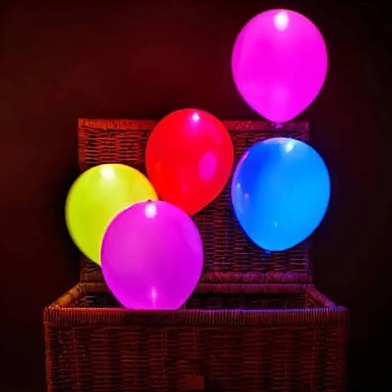 Description Picture 3 of item5/10pcs LED Light Up Balloons Luminous Balloons Glow In The Dark Party Balloon Supplies Birthday Easter Party Wedding Decoration