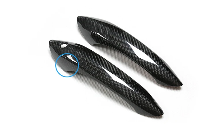 자동차 외부 문짝 핸들 커버, BMW F06 F12 F13 2010-2013, 스마트 키 홀 없음, 건식 탄소 섬유