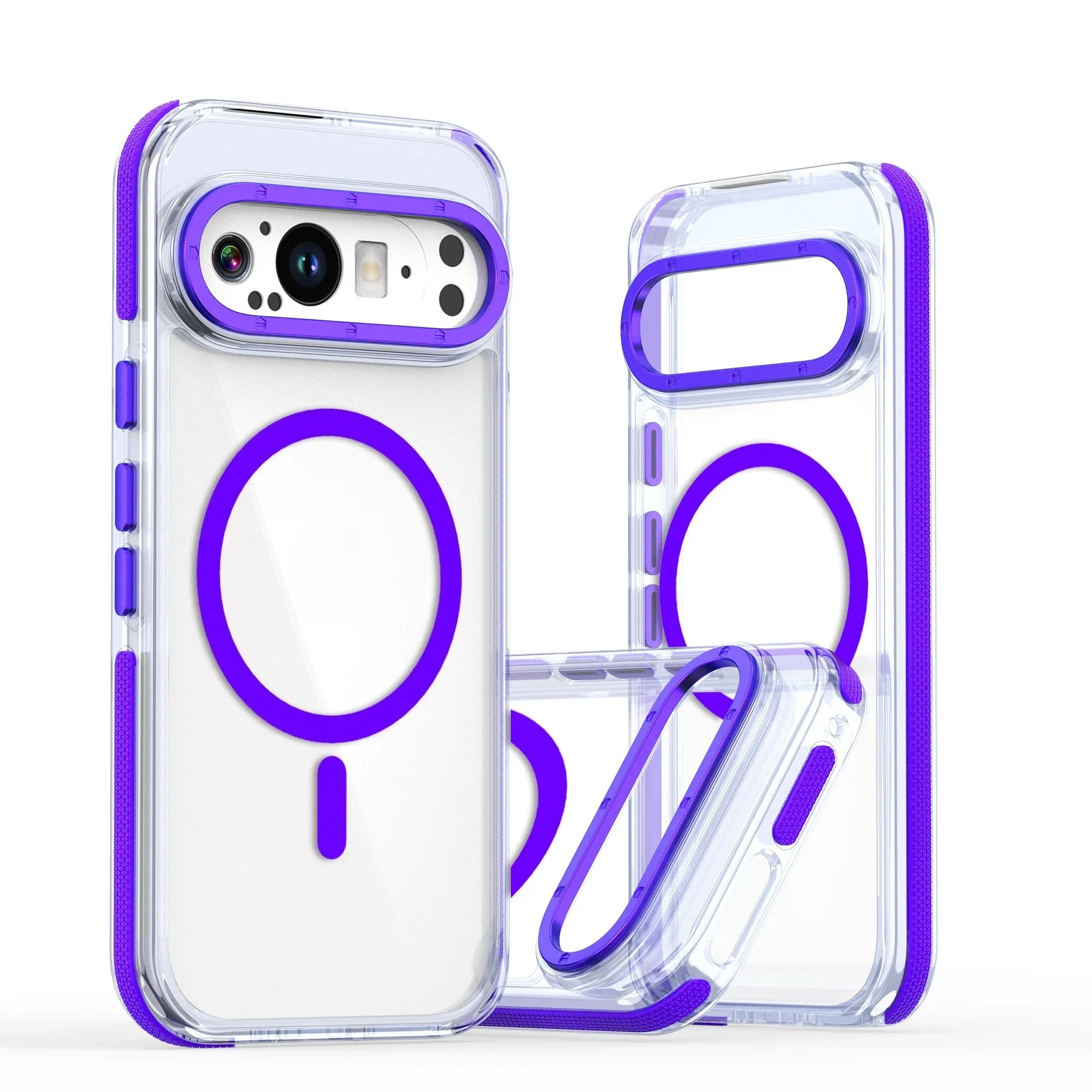 Luxury High-Transparency Magnetic Phone Case with Magsafe Compatibility and Shockproof Protection