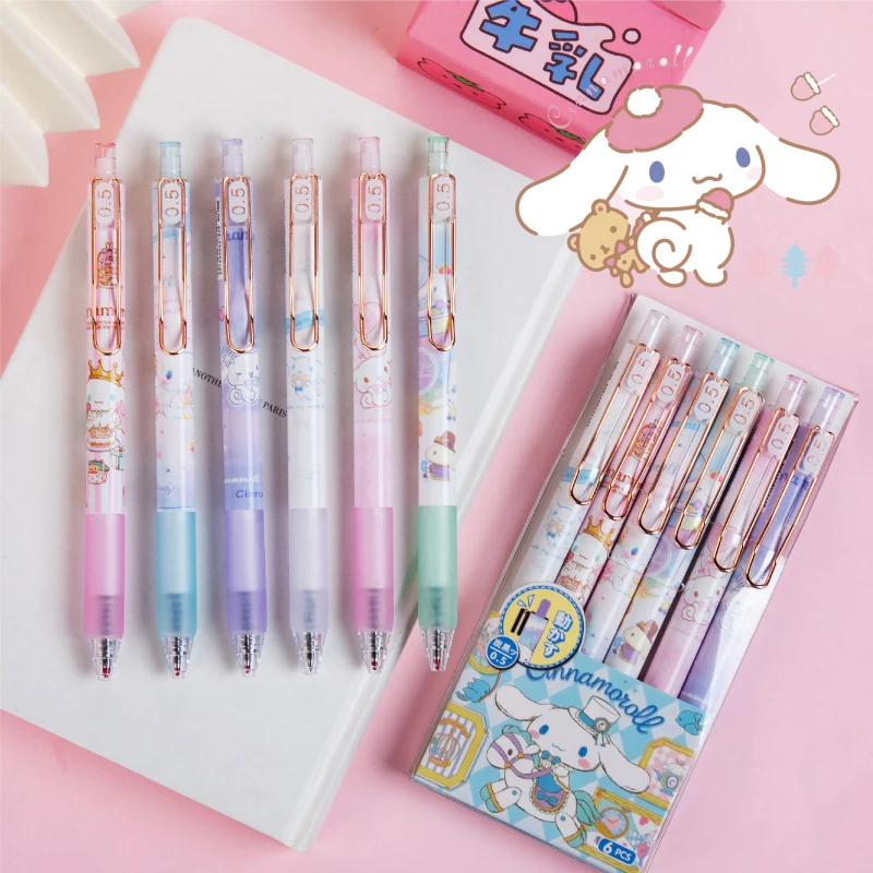 Sanrio Stationery Hellokitty Kuromi Kawaii Pokemon Student Mestery Limited  Astronaut Lucky Anti Stress Relief Ass Press Gel Pen