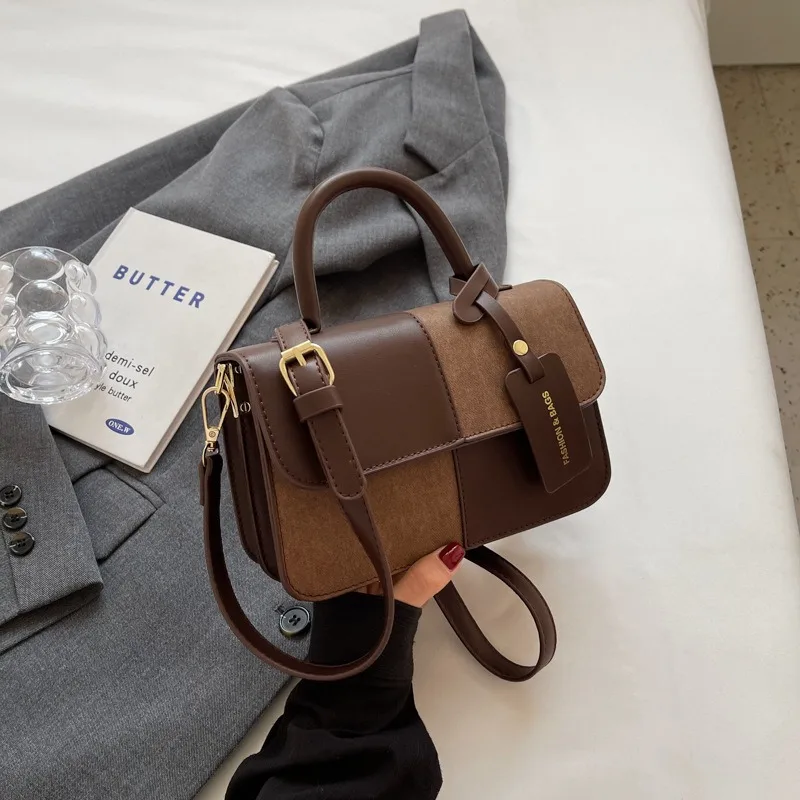 French retro women shoulder bag