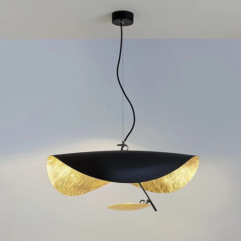 Modern Manta Pendant Lamp Flying Saucer Hat industrial retro replica design lamp white black Restaurant, bedroom pendant light 2