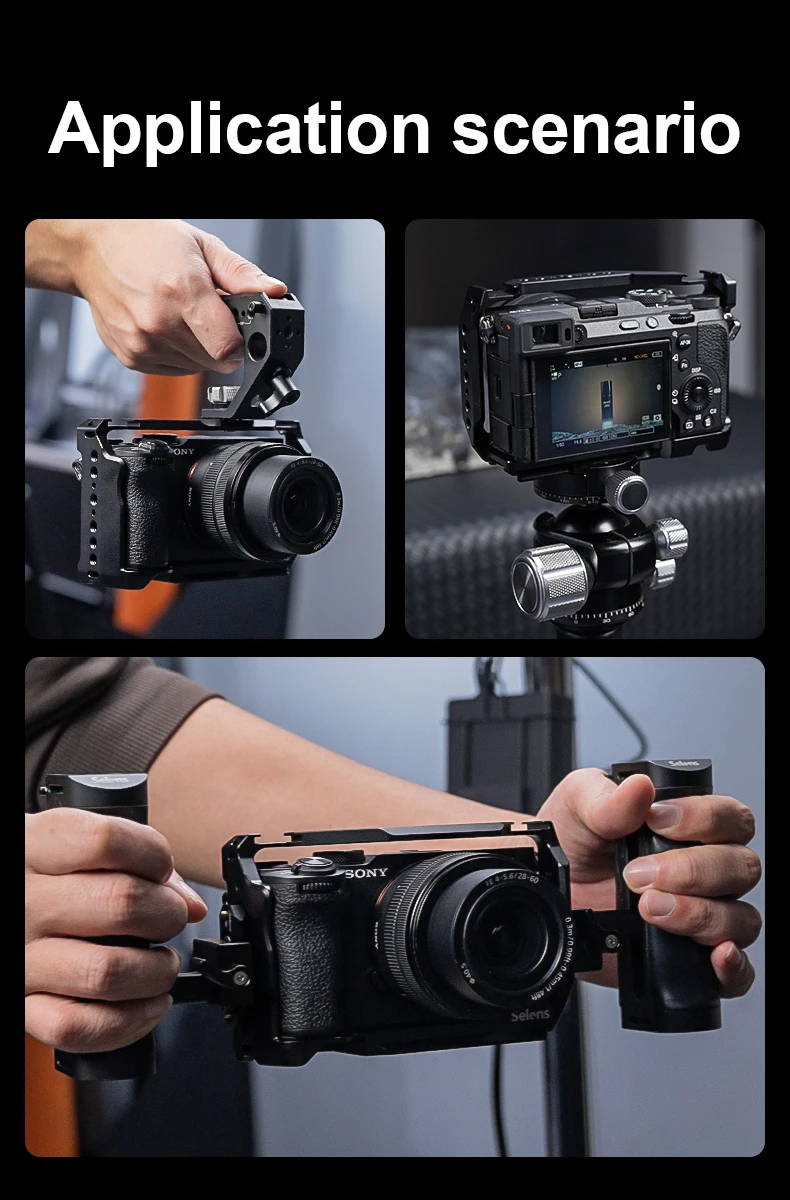 DSLR Camera Cage with Multiple Expansion Holes for SONY A7CII/A7CR Photography P