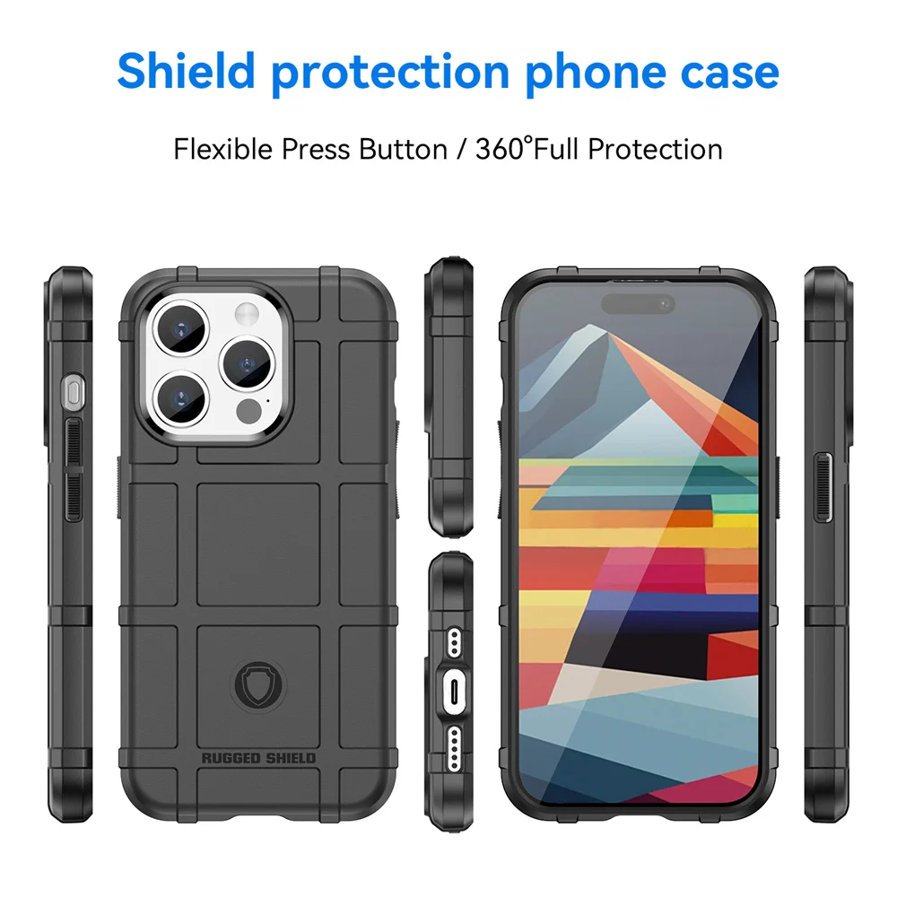 Rugged Shield Tactical Iphone X Case For Apple IPhone 15 Pro Max
