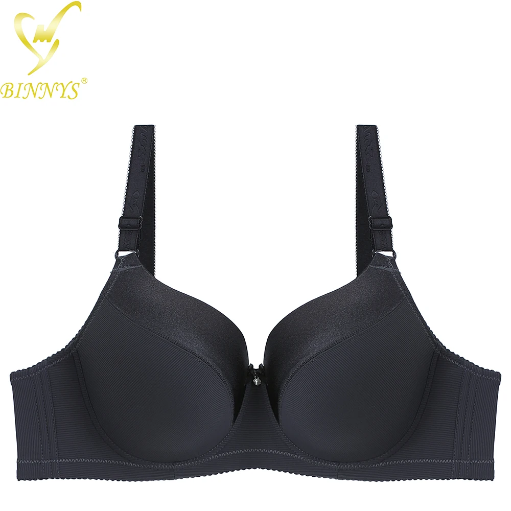 

BINNYS D Cup High Quality Full Cup Women Bra Spandex Nylon Striped Plus Sizes Comfortable Underwire Women Underwear Wholesal