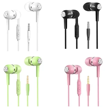Cuffie cablate da 3,5 mm con auricolari bassi Auricolari stereo in-ear Musica Sport Cuffie da gioco con microfono per IPhone 6 Huawei Samsung