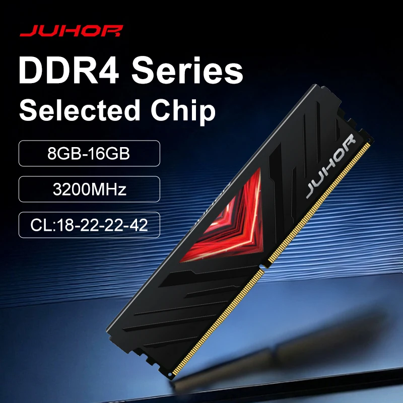 ذاكرة JUHOR DDR4 سعة 8 جيجابايت و16 جيجابايت بتردد 3200 ميجاهرتز CL18 ذاكرة وصول عشوائي لأجهزة الكمبيوتر المكتبية
