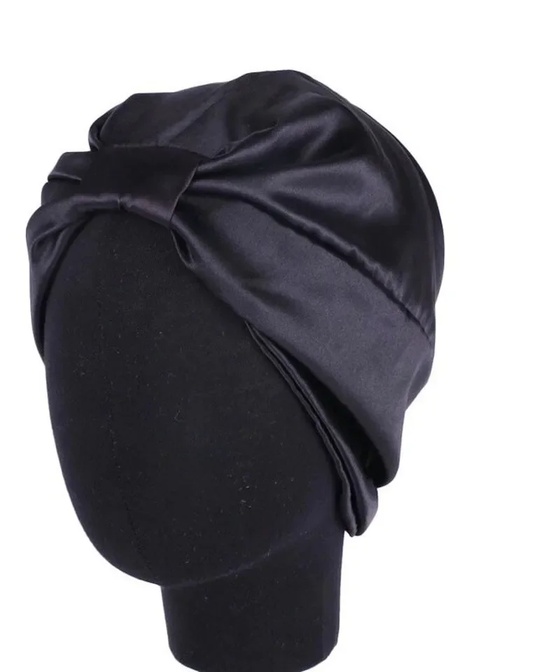 Natural Mulberry Silk Night Cap Sleeping Pure Hair Wrap Beanie For Women Girl hair bonnet silk bonnet satin nightcap sleeping cap