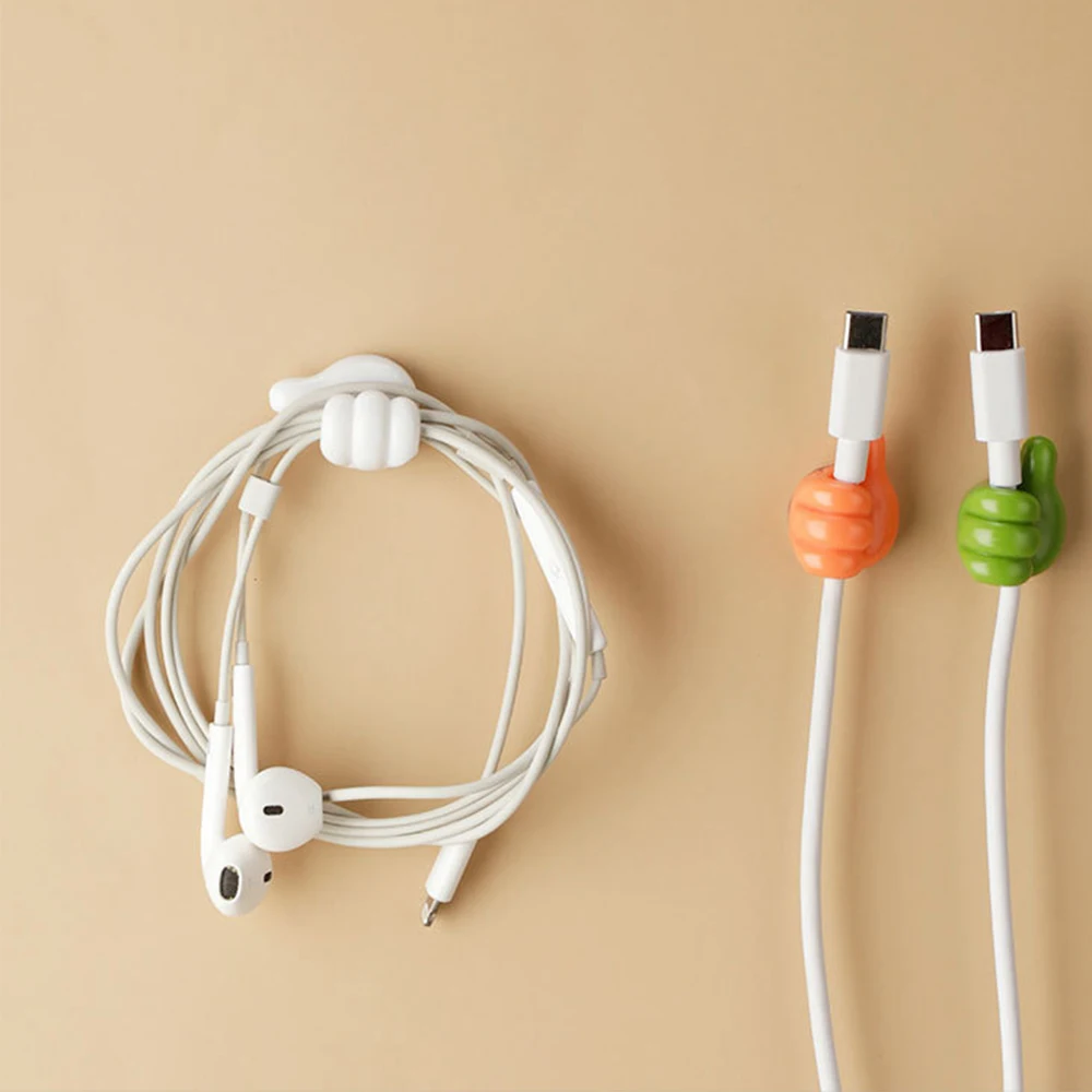 Rubber Glasses Holder Hand shaped Rubber Holder Glasses Cable Power Cord Charging Line Self Adhesive Mini Hook Car Storag Organizer Gadget Accessory