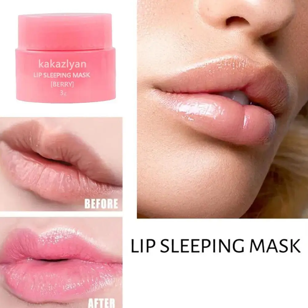 

3G New Lip Mask Night Sleep Maintenance Moisturizing Lip Gloss Bleach Cream Nourishing Lip Care Lip Balm for women