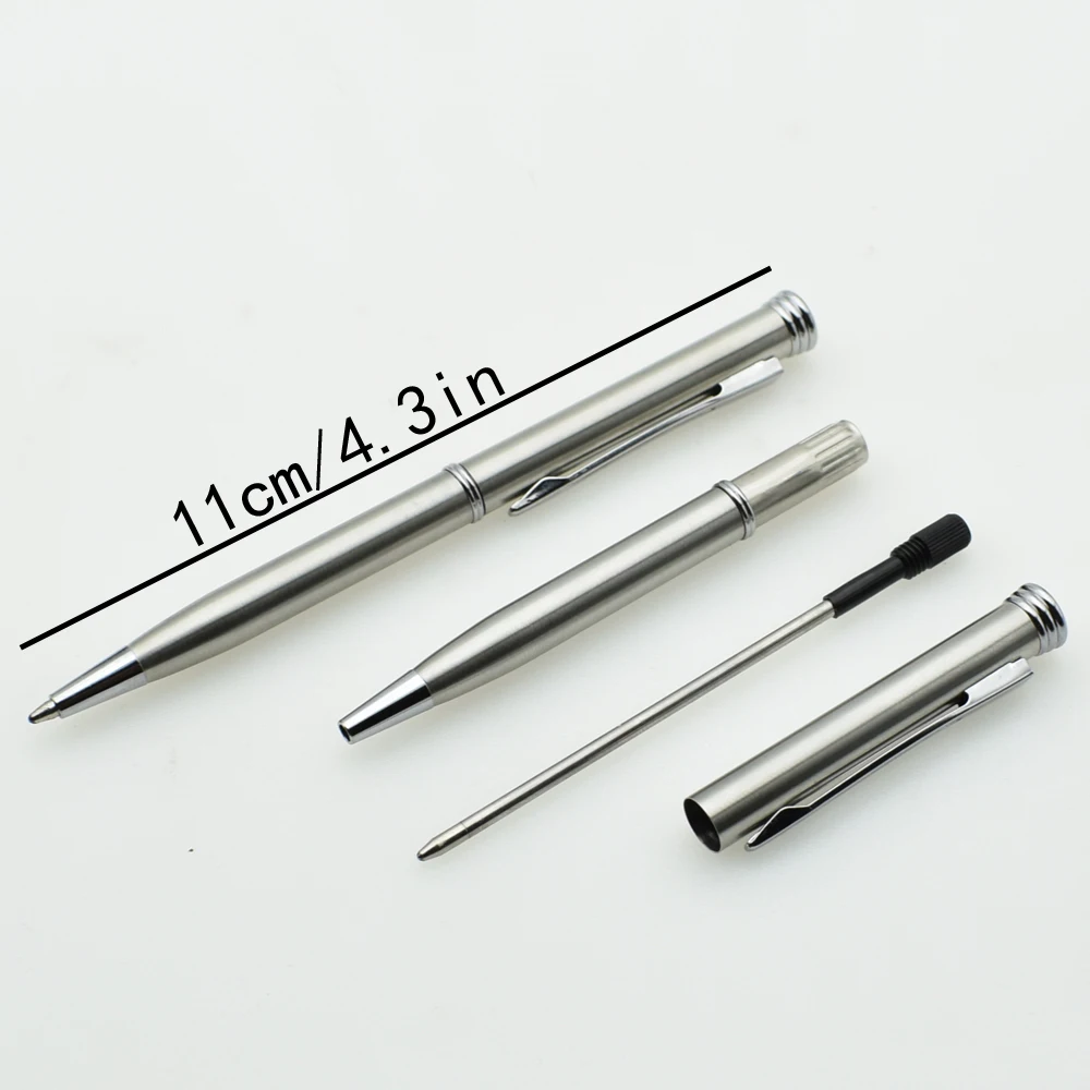 2er Set Kohlefaser-Kugelschreiber Mit Ersatzminen – 1,0 Mm & 0,7 Mm Mine, Schwarze Tinte, Elegantes Metall-Design