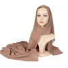 Instant Double Loop Bubble Chiffon Scarf Solid Muslim Hijab Shawls Lady Wraps Fashion Islam Bandana Easy Ready To Wear Hijab 5