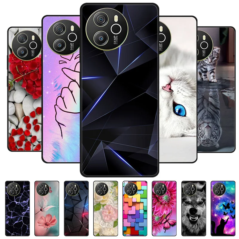 Blackview SHARK 8 Silicone Soft Back Case - Black Lion Wolf Design