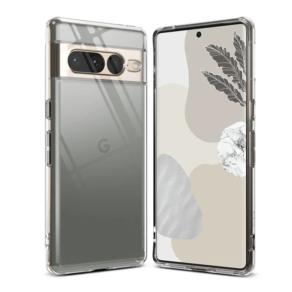 

Ringke Fusion Compatible with Google Pixel 7 Pro (2022) Case Anti-Fingerprint Matte Clear Hard Back and Soft TPU Frame Cover