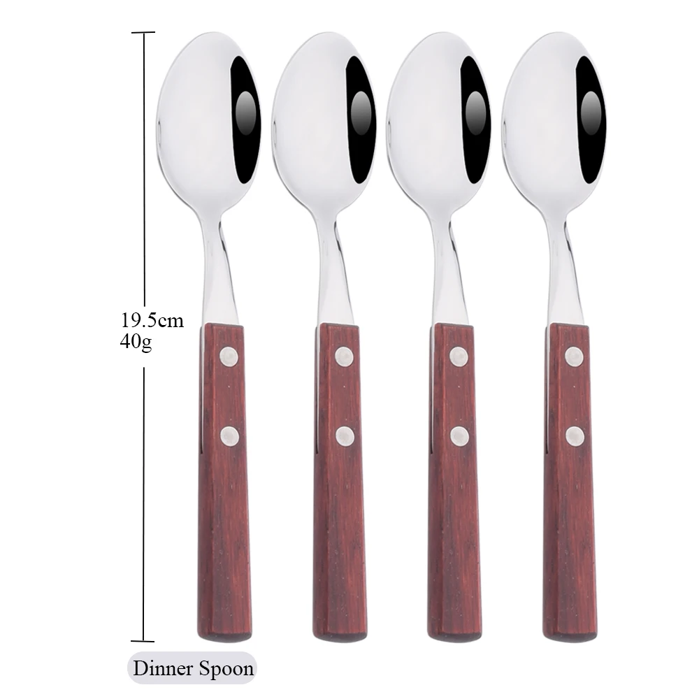 4Pcs Red Silver