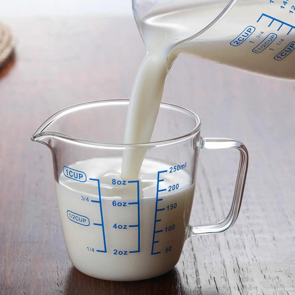 High Borosilicate Measuring Glass Cup Liquid Measurement With Scale Microwave Oven Available Kitchen Baking Glass Cup