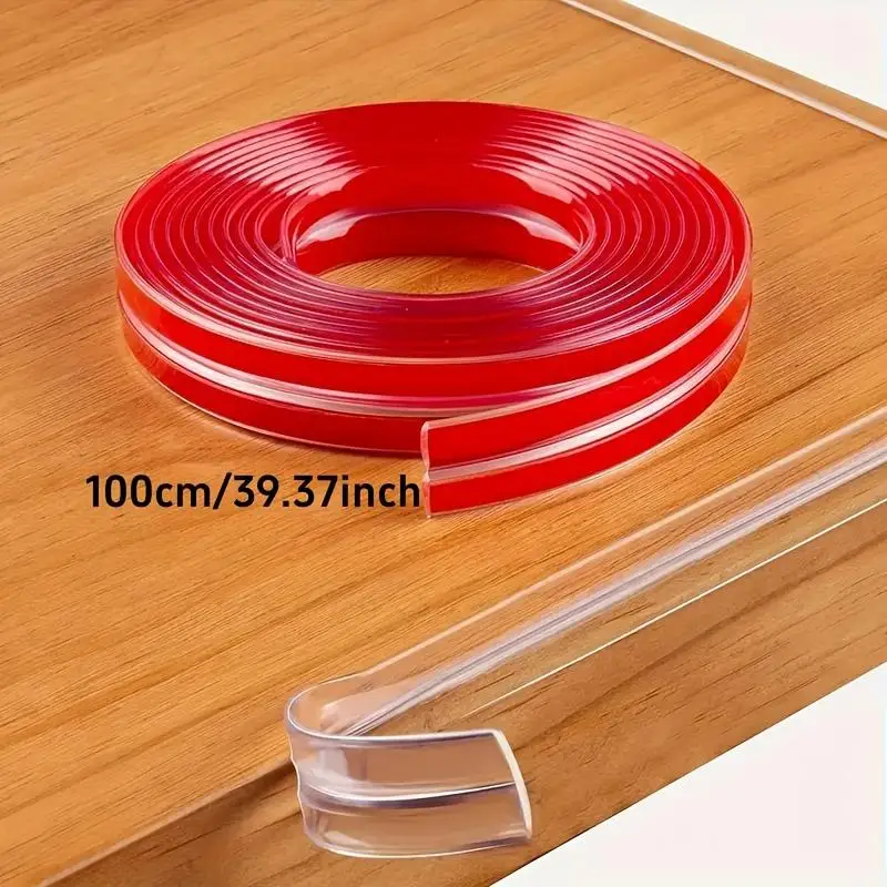 透明な家具のエッジ衝突防止ストリップ目に見えないコーナーガード子供用ゴム製厚みのあるエッジ保護ソフトストリップ