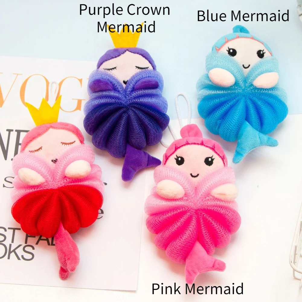 Mermaid Unicorn Sponge Bath Ball Shower Rub Bath Shower Wash Body Pot Sponge Scrubber Color Durable Massage Brush for Kids Tools 2