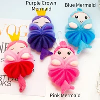 Mermaid Unicorn Sponge Bath Ball Shower Rub Bath Shower Wash Body Pot Sponge Scrubber Color Durable Massage Brush for Kids Tools 2