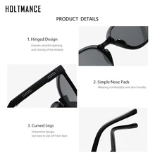 HOLTMANCE 2022 New Foldable Sunglasses for Women Male Female Spring Legs Easy To Carry UV400 Sun Glass Fashion Shade Eyewear