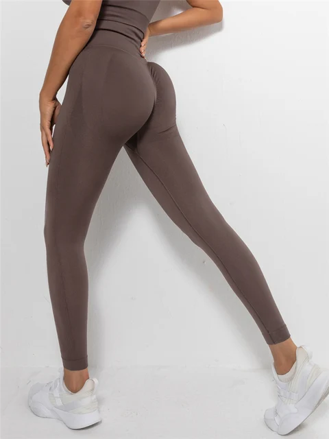 Women High Waist Booty Scrunch Butt Leggings - Seamless Leggings