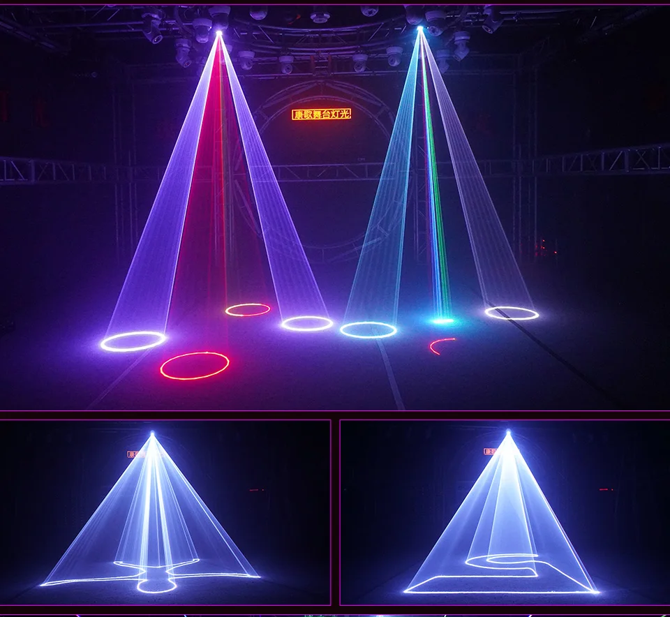 New Stage Laser Light 5W RGB Animation Laser Lights 3D DJ ILDA Laser for Night C