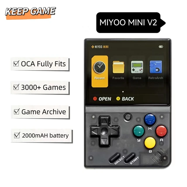 MIYOO MINI V2 Retro Video Game Console 2500 Games Portable Console Retro Arch Linux System Pocket Handheld Game Player Gift 1