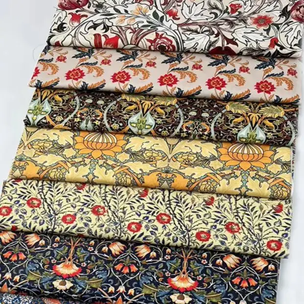 William Morris Vintage Floral 100% Cotton Fabric for Sewing and DIY Crafts
