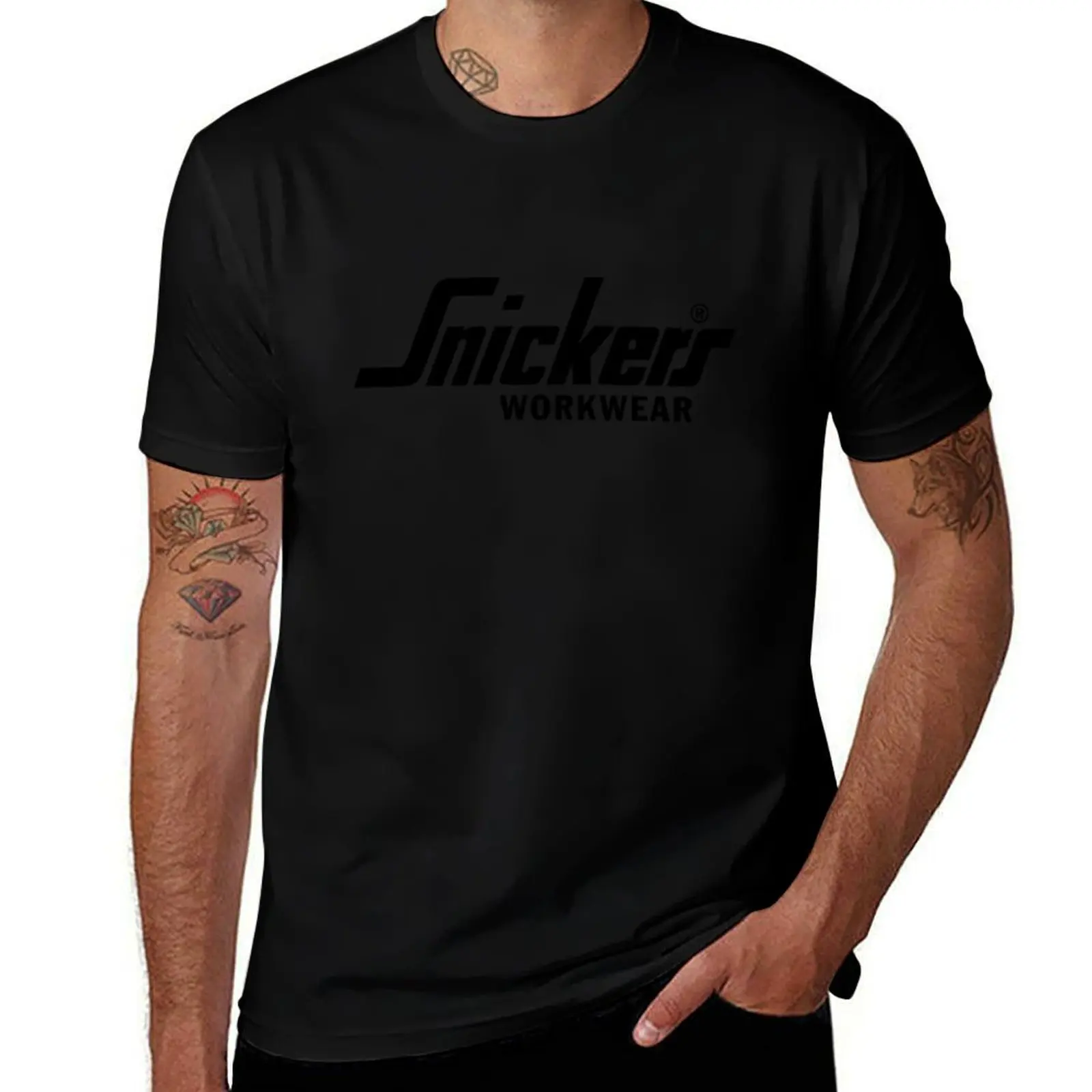 Snickers Workwear Logo T-Shirt t shirt for man 100 percent cotton funny t shirts cotton T-Shirt