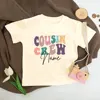 Personalized Cousin Crew Kids Shirt Retro Custom Name Cousins Matching T-shirt Child Summer Short Sleeve Tee Toddler Clothes Top 6