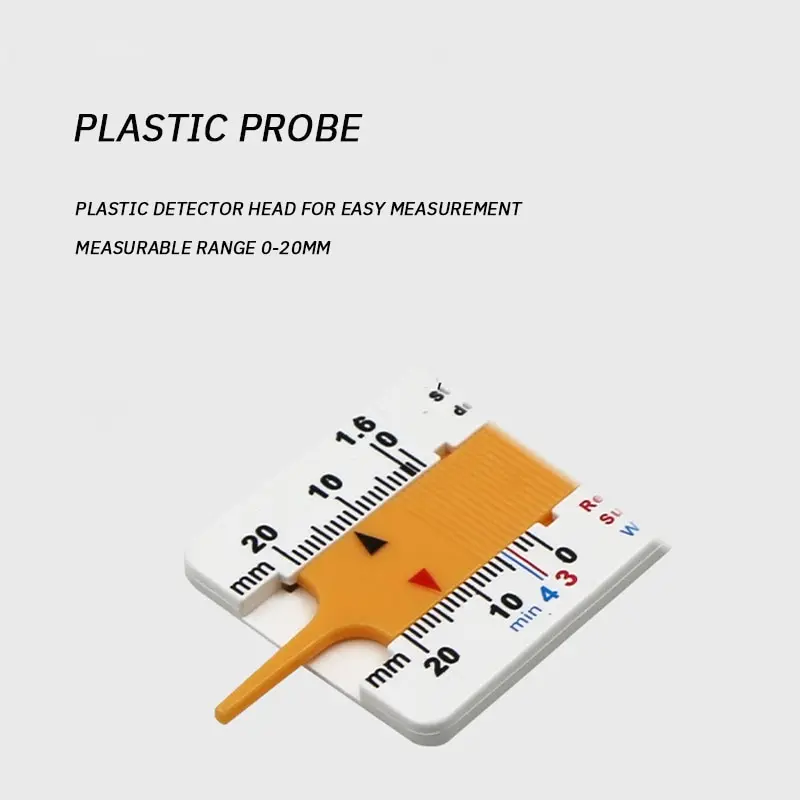 Tyre Tread Depth Gauge 3pcs Plastic Tire Pattern Ruler Scale Clear Portable Durable Creative Tire Pattern Depth Ruler Vernier Depth Caliper 0 to 20mm