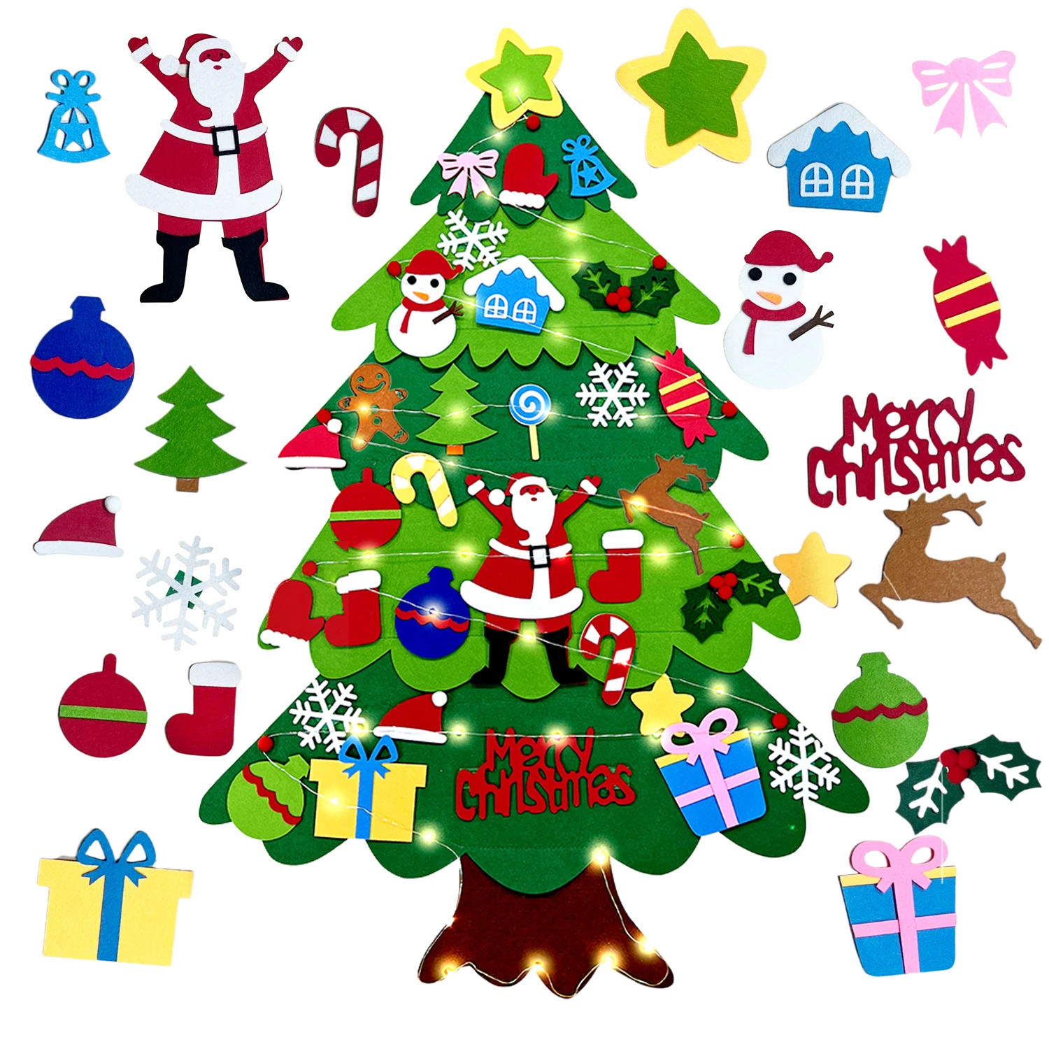 

Фетровая Рождественская елка «сделай сам», фотоэлемент для дома 2022, рождественские украшения, елка, Рождественский подарок с новым годом 2023