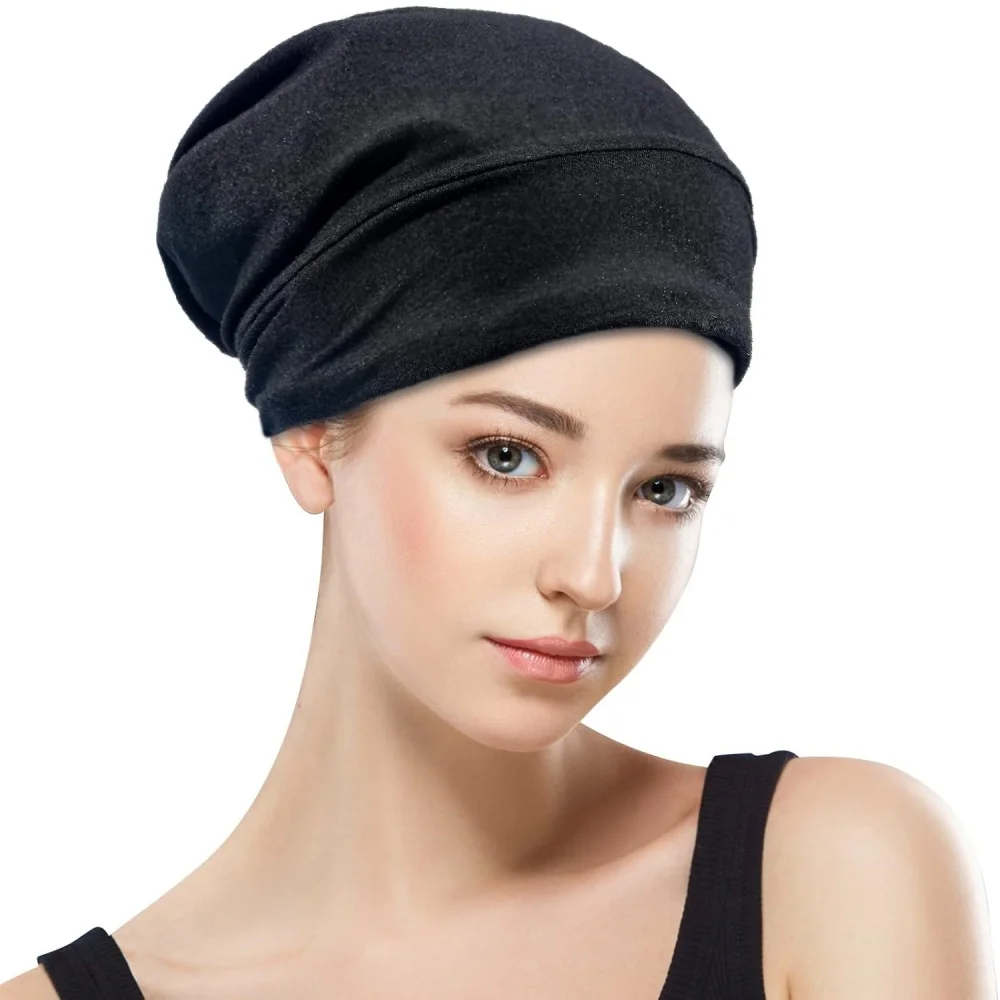 Silky Satin Lined Bonnet Sleep Cap Adjustable Stay On All Night