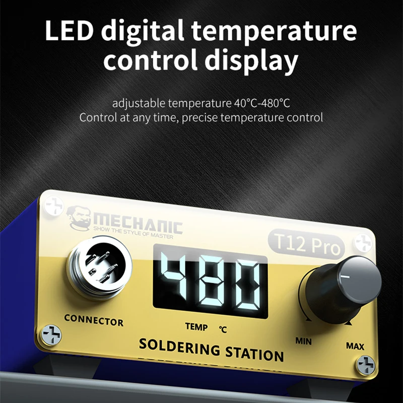 MECHANIC T12 Pro intelligent anti-static LED digital display thermostat soldering station electric soldering iron fast heating