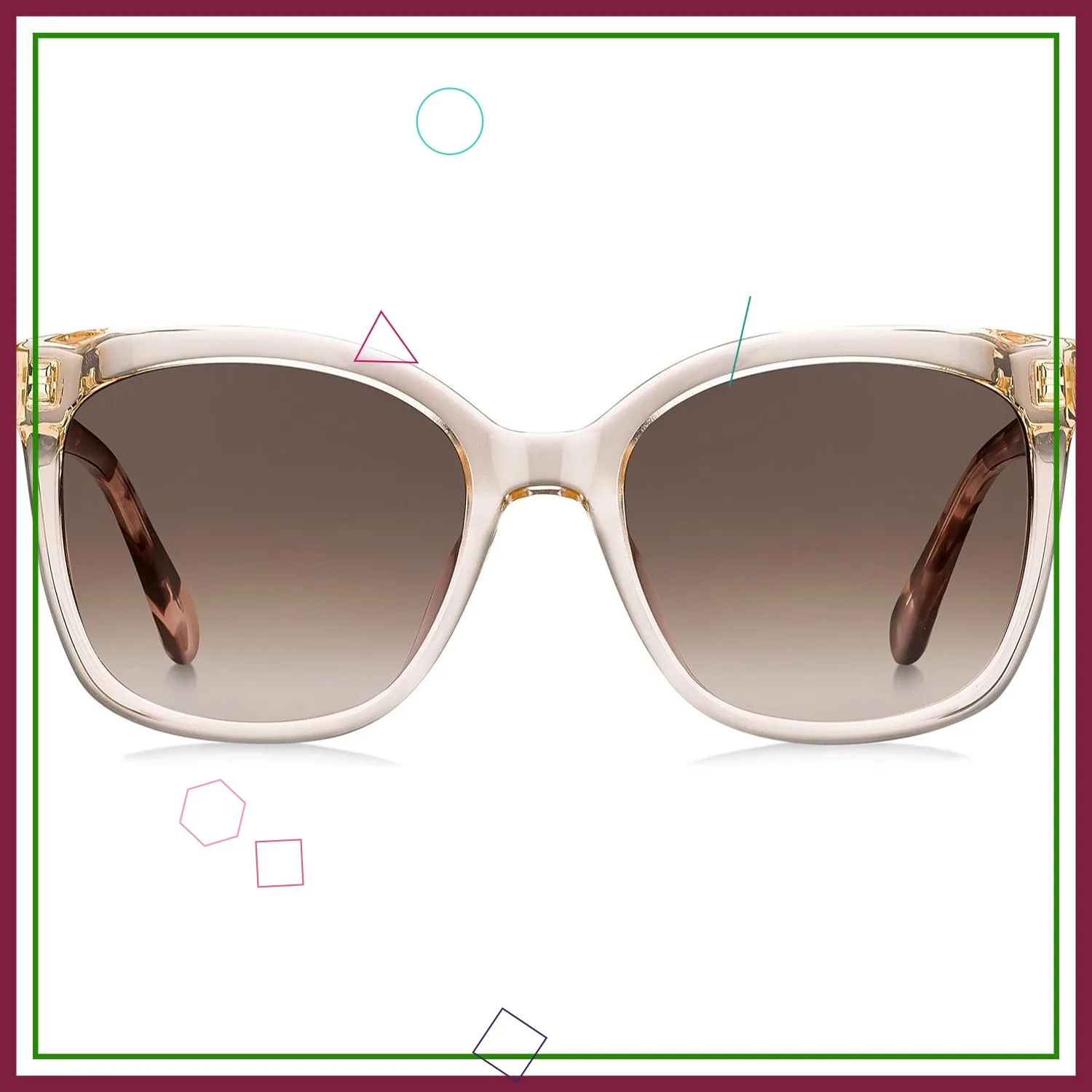Women's Square Sunglasses UV400 Protection Retro Style_voghion.com