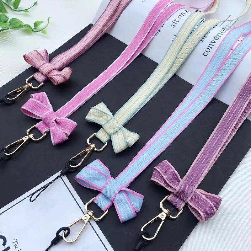 Tanio Lanyard Strap for Phone Lovely Bow-knot Cell