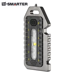 Mini LED Keychain Flashlight with Self - Defense Whistle - Multifunctional, Portable, and Rechargeable (W5135)