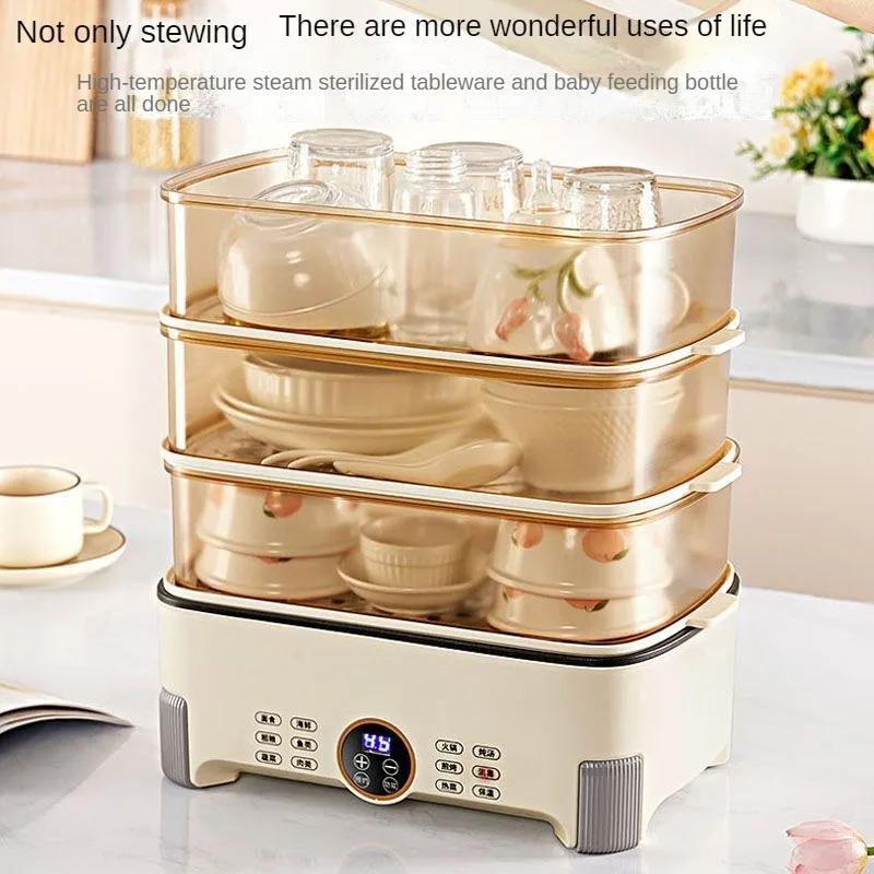 6-36L Electric Steamer Large Capacity Stainless Steel Steamer Reservable Household Intelligent Multi-function Electric Hot Pot 5